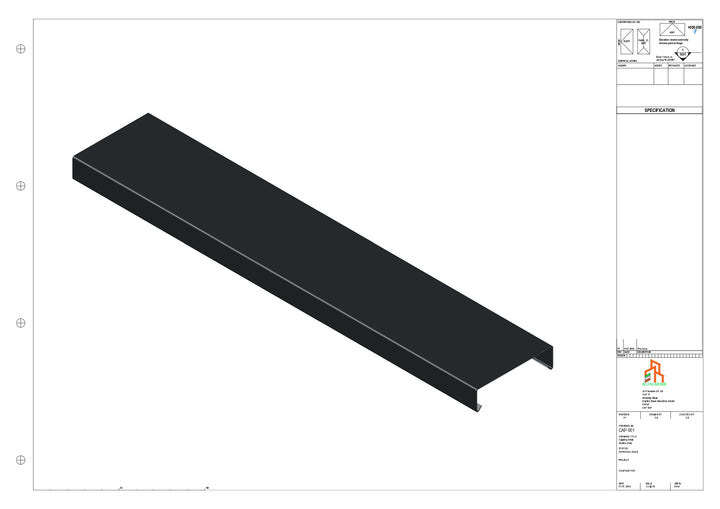Aluminium Capping - Type 1 - Straight - 3000mm