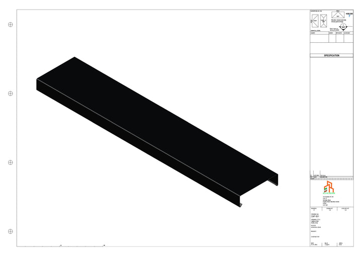 Aluminium Capping - Type 1 - Straight - 3000mm