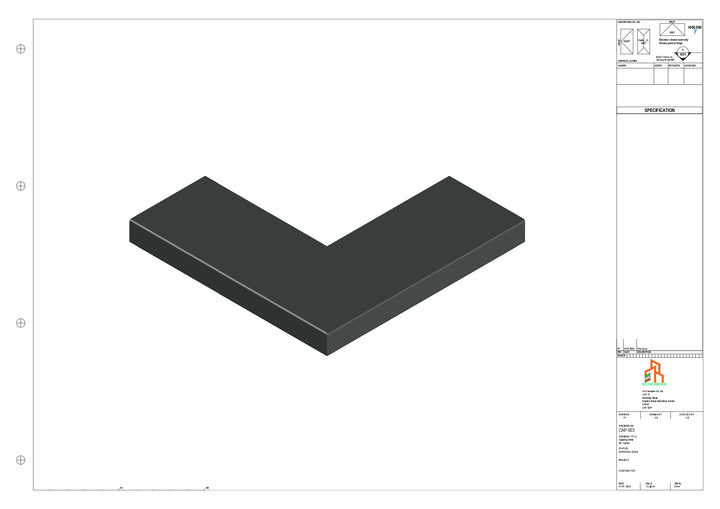 Aluminium Capping - Type 1 - 90 Degree Int/Ext corner - 300x300