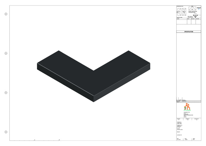 Aluminium Capping - Type 1 - 90 Degree Int/Ext corner - 300x300