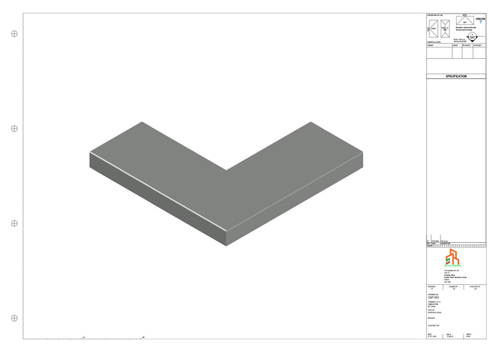 Aluminium Capping - Type 1 - 90 Degree Int/Ext corner - 300x300