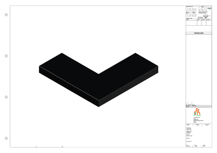 Aluminium Capping - Type 1 - 90 Degree Int/Ext corner - 300x300