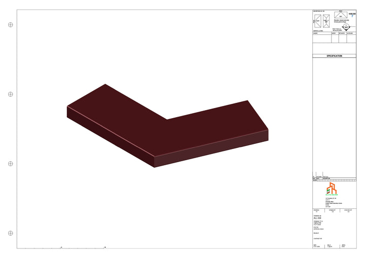 Aluminium Capping - Type 1 - 112.5 Degree Int/Ext corner - 300x300