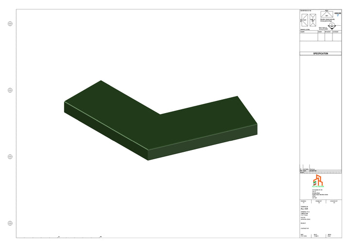 Aluminium Capping - Type 1 - 112.5 Degree Int/Ext corner - 300x300