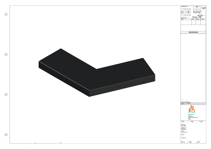 Aluminium Capping - Type 1 - 112.5 Degree Int/Ext corner - 300x300