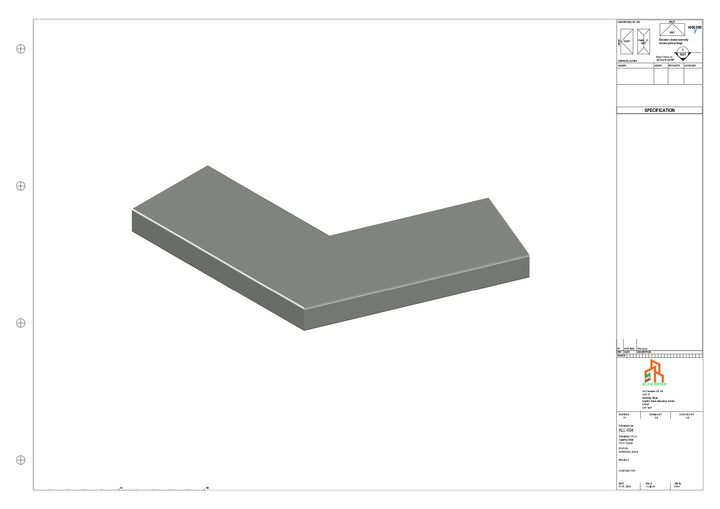 Aluminium Capping - Type 1 - 112.5 Degree Int/Ext corner - 300x300