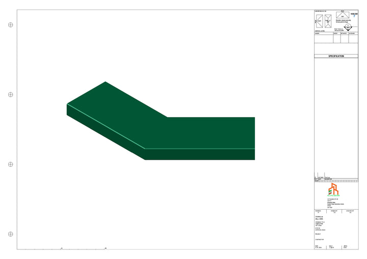 Aluminium Capping - Type 1 - 135 Degree Int/Ext corner - 300x300