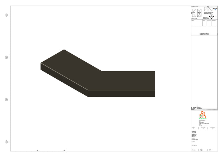 Aluminium Capping - Type 1 - 135 Degree Int/Ext corner - 300x300