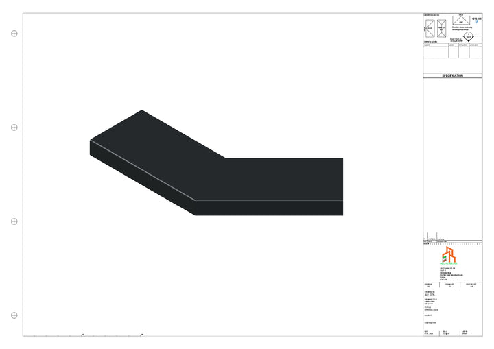 Aluminium Capping - Type 1 - 135 Degree Int/Ext corner - 300x300