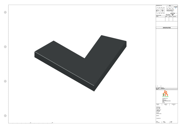 Aluminium Capping - Type 1 - 67.5 Degree Int/Ext corner - 300x300