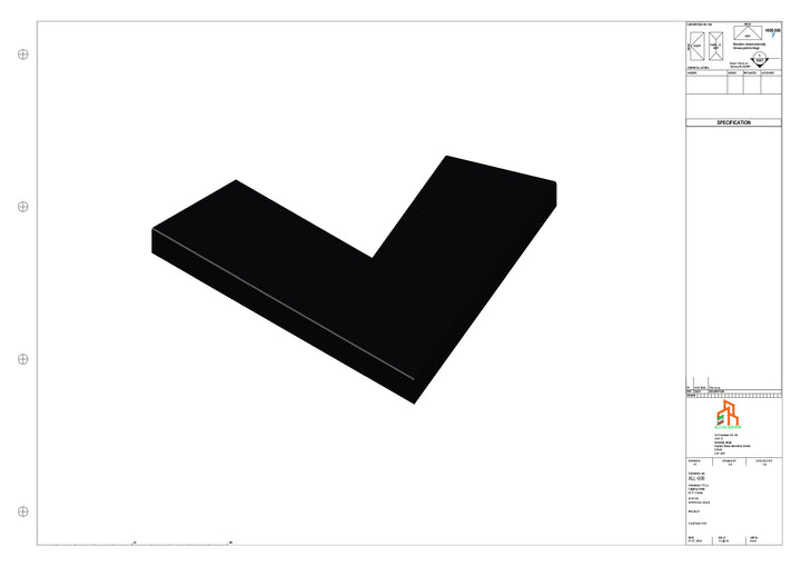 Aluminium Capping - Type 1 - 67.5 Degree Int/Ext corner - 300x300