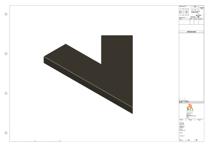 Aluminium Capping - Type 1 - 45 Degree Int/Ext corner - 300x300