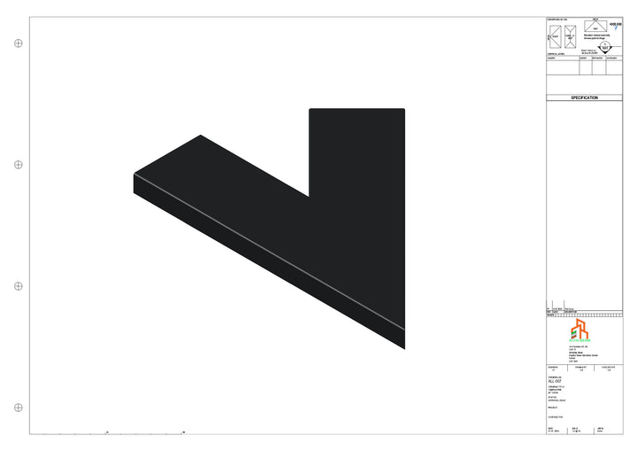 Aluminium Capping - Type 1 - 45 Degree Int/Ext corner - 300x300