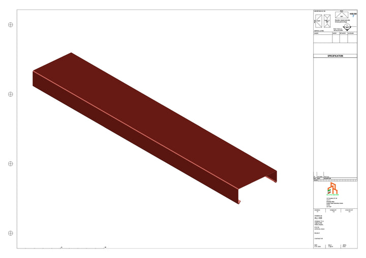 Aluminium Capping - Type 2 - Straight - 3000mm