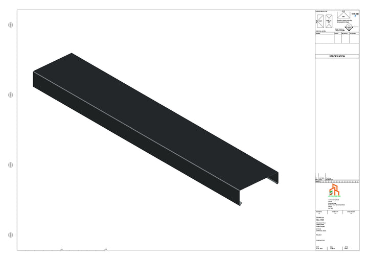 Aluminium Capping - Type 2 - Straight - 3000mm