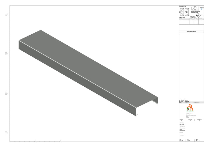 Aluminium Capping - Type 2 - Straight - 3000mm