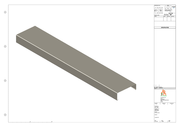 Aluminium Capping - Type 2 - Straight - 3000mm