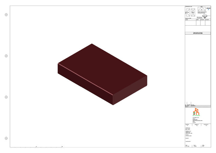 Aluminium Capping - Type 1 - Stopend - 300mm
