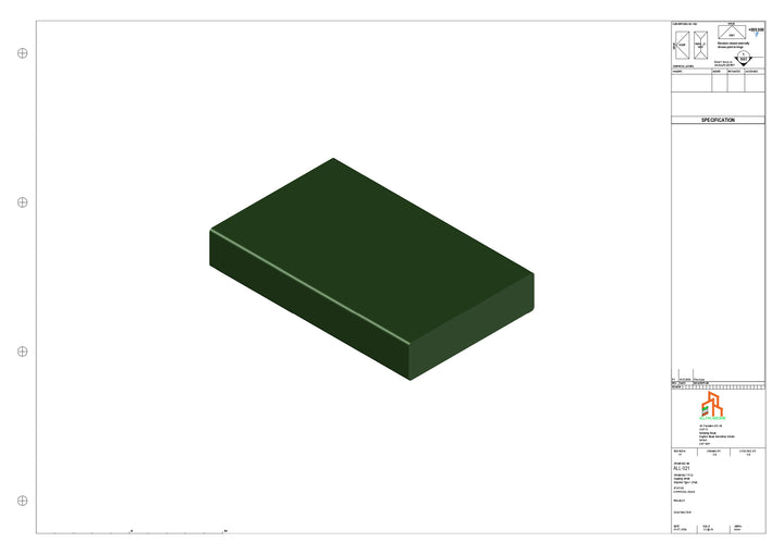 Aluminium Capping - Type 1 - Stopend - 300mm