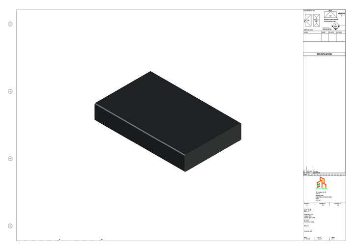 Aluminium Capping - Type 1 - Stopend - 300mm