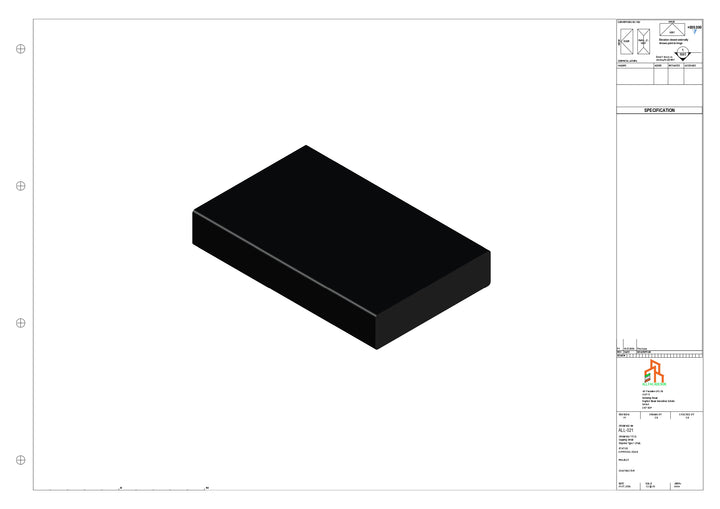 Aluminium Capping - Type 1 - Stopend - 300mm