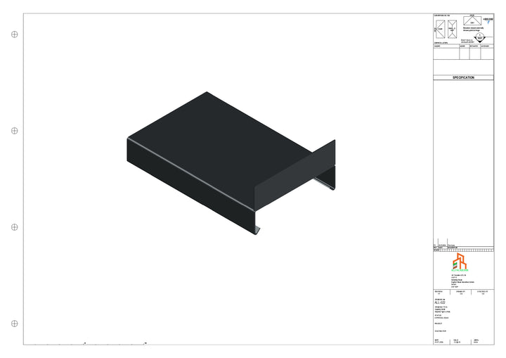 Aluminium Capping - Type 1 - Stopend - 01  - 300mm