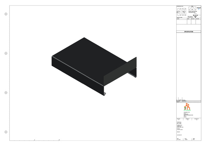 Aluminium Capping - Type 1 - Stopend - 01  - 300mm