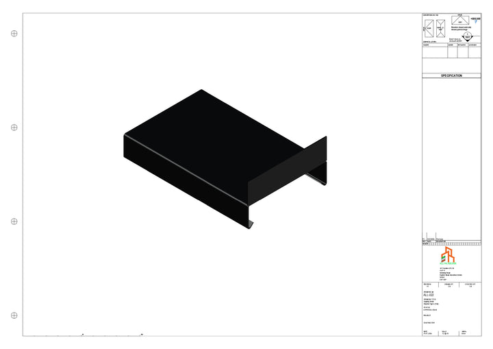 Aluminium Capping - Type 1 - Stopend - 01  - 300mm