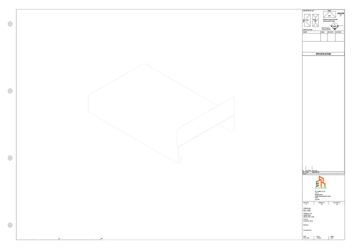 Aluminium Capping - Type 1 - Stopend - 01  - 300mm
