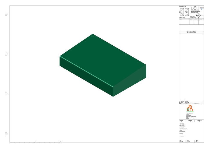 Aluminium Capping - Type 2 - Stopend - 300mm