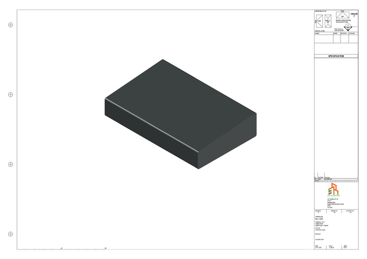 Aluminium Capping - Type 2 - Stopend - 300mm