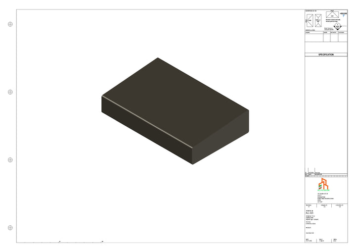 Aluminium Capping - Type 2 - Stopend - 300mm