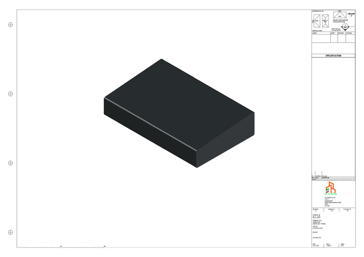 Aluminium Capping - Type 2 - Stopend - 300mm