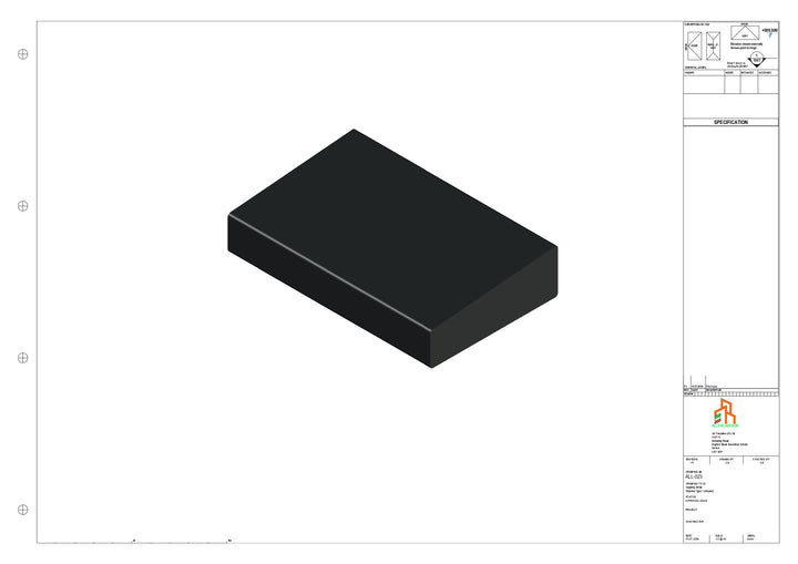 Aluminium Capping - Type 2 - Stopend - 300mm