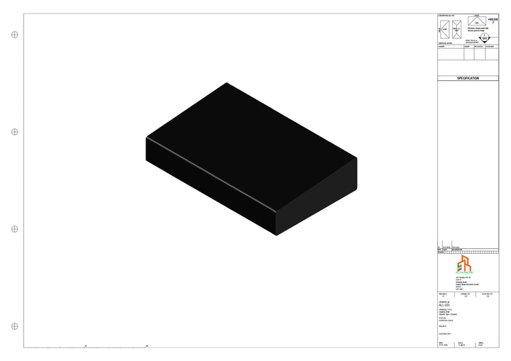 Aluminium Capping - Type 2 - Stopend - 300mm