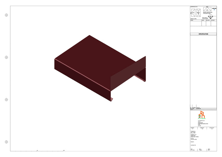 Aluminium Capping - Type 2 - Stopend - 01 -300mm