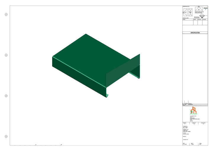Aluminium Capping - Type 2 - Stopend - 01 -300mm