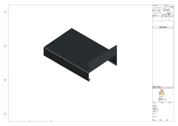 Aluminium Capping - Type 2 - Stopend - 01 -300mm