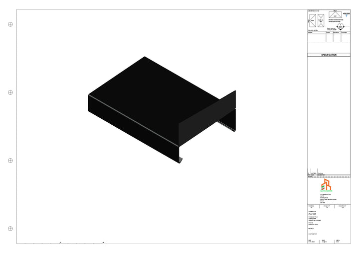 Aluminium Capping - Type 2 - Stopend - 01 -300mm