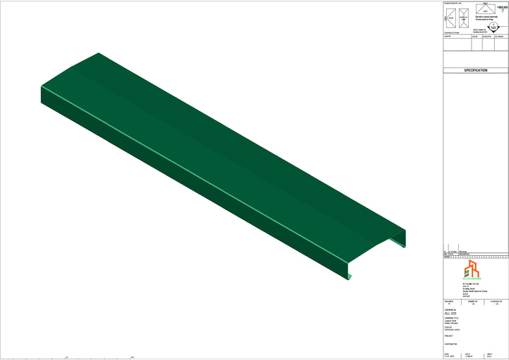 Aluminium Capping - Type 3 - Straight - 3000mm