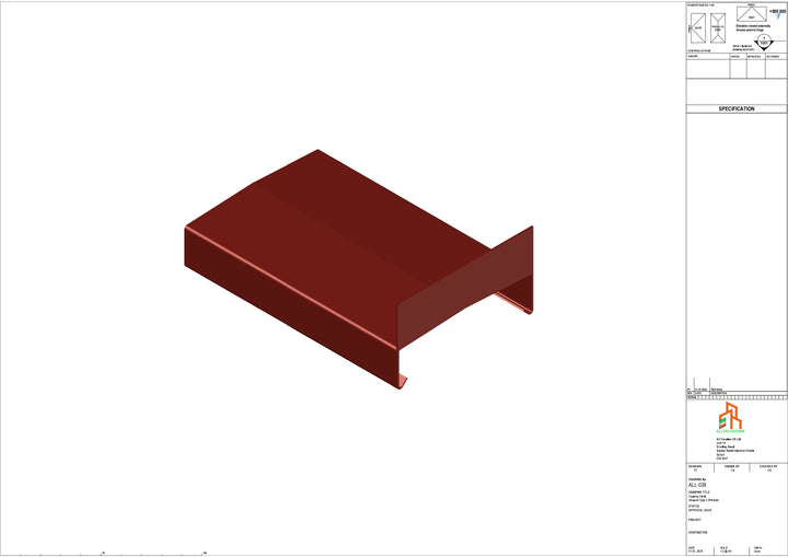 Aluminium Capping - Type 3 - Stopend - 01 -300mm