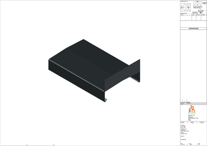 Aluminium Capping - Type 3 - Stopend - 01 -300mm