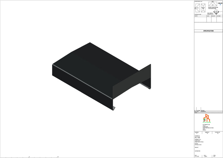 Aluminium Capping - Type 3 - Stopend - 01 -300mm