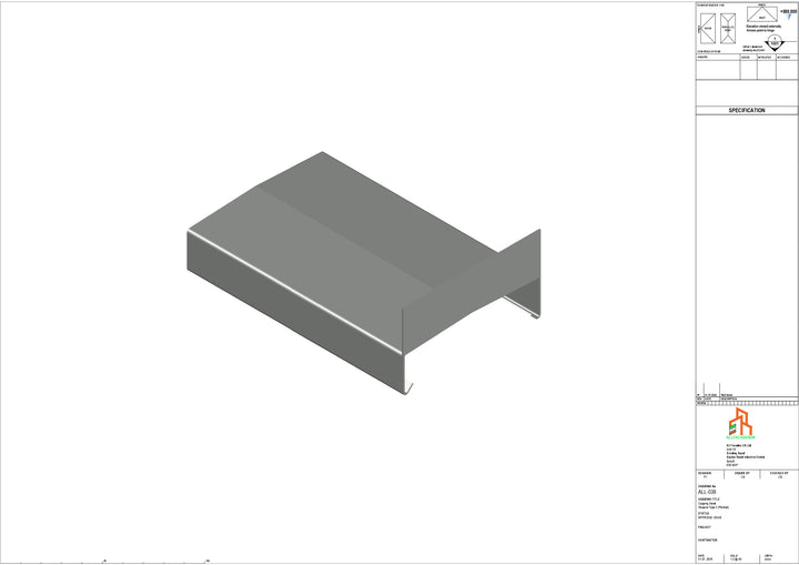 Aluminium Capping - Type 3 - Stopend - 01 -300mm