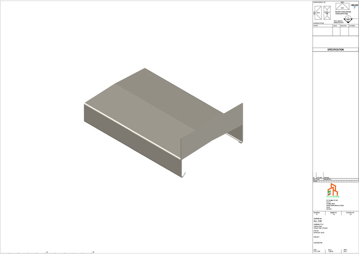 Aluminium Capping - Type 3 - Stopend - 01 -300mm
