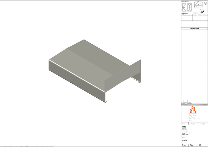 Aluminium Capping - Type 3 - Stopend - 01 -300mm