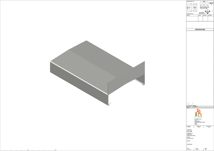 Aluminium Capping - Type 3 - Stopend - 01 -300mm