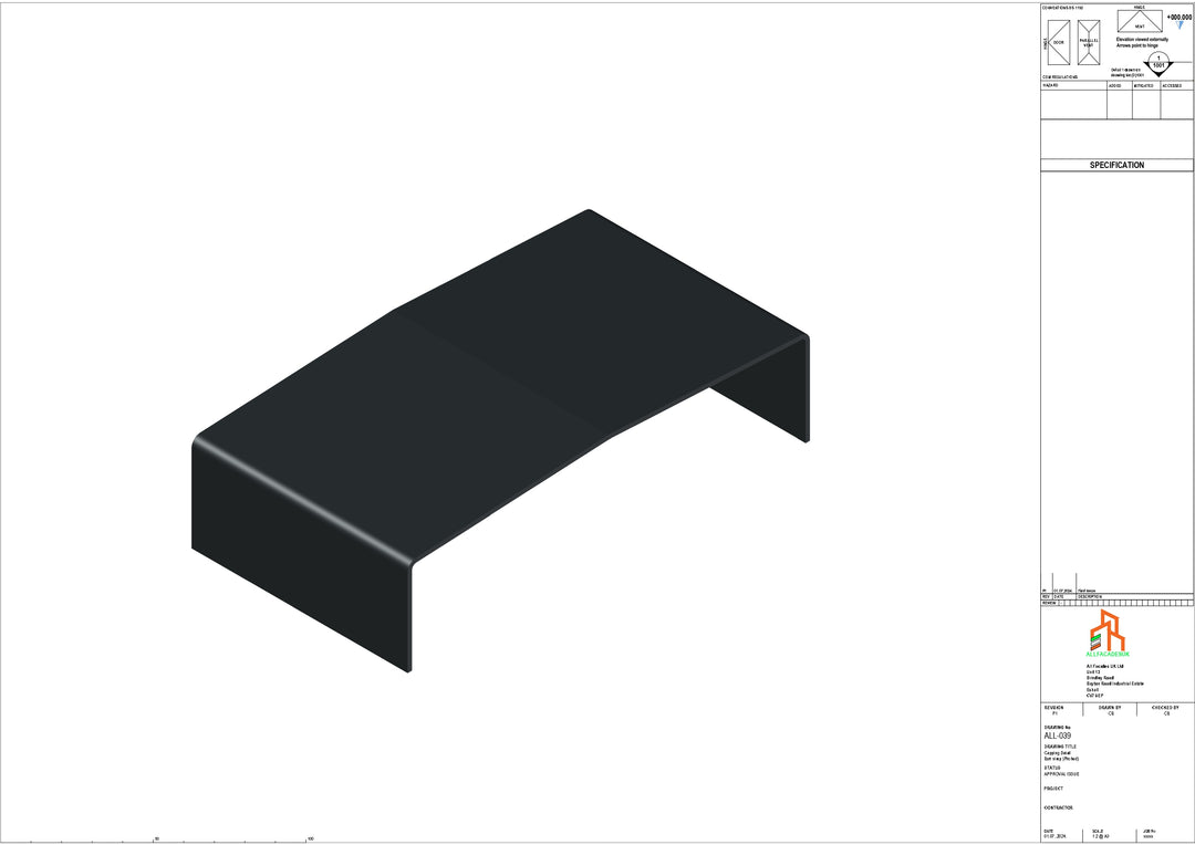 Aluminium Capping - Type 3 - Butt Strap - 100mm