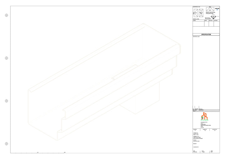 Aluminium Cranked Gutter - Type 10 - End Spout - 63 Sq