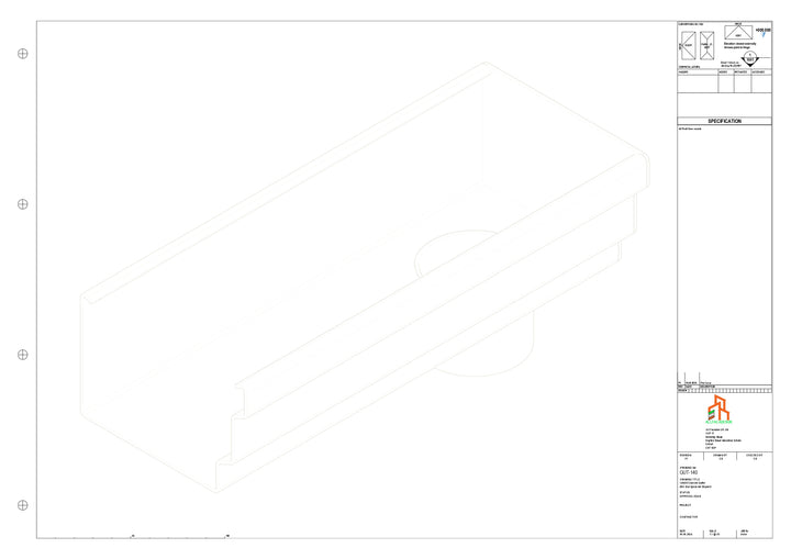 Aluminium Cranked Gutter - Type 11 - End Spout - 63 Dia